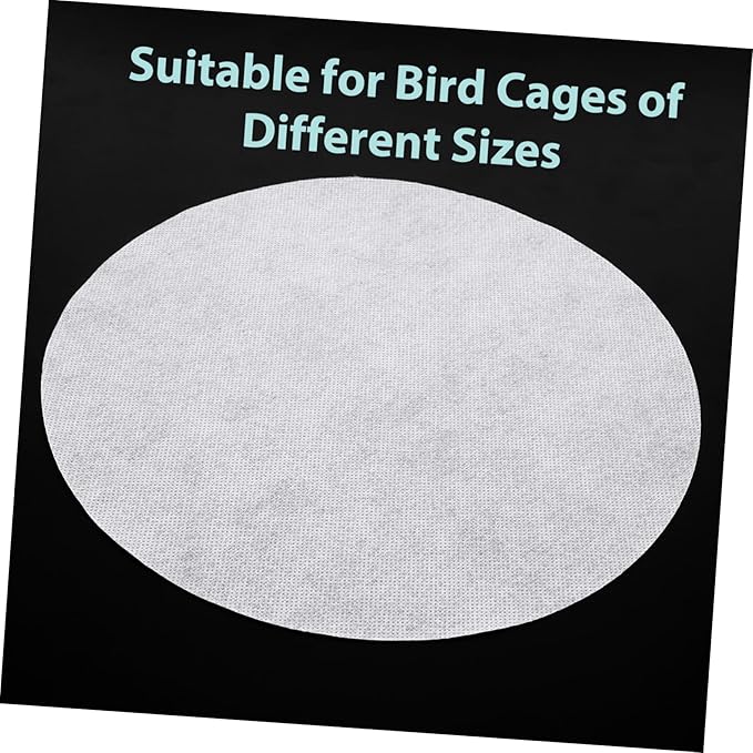Happyyami Disposable Absorbent Bird Cage Liners Thickened Paper Pads for Pet Birds Parakeets Parrots Tear-Resistant Urine Pads for Clean Cage Maintenance