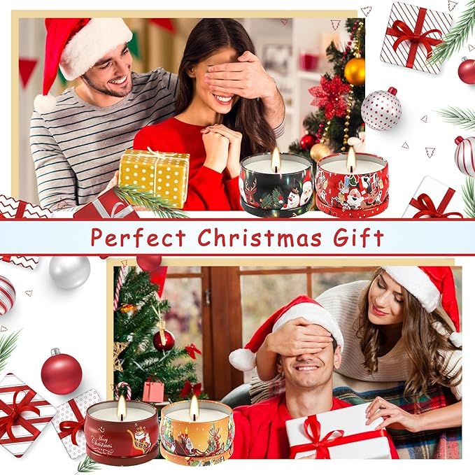 36 Pack Christmas Scented Candles Set for Home, Relaxing Stress Relief, Aromatherapy - Natural Soy Wax and Fragrance - Gifts for Women, Mom, Best Friend, Wife, Birthday