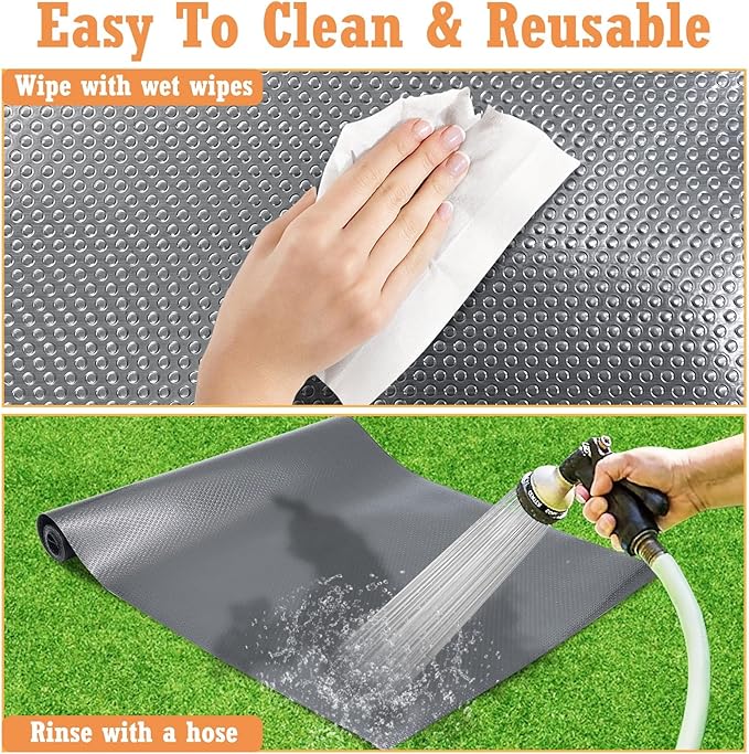 Hamiledyi Guinea Pig Cage Liner Reusable Guinea Pig Bedding Easily Cut to Suit Cage Washable and Anti Slip Guinea Pig Pee Pads for Small Animal Hamster Rat Rabbit Chinchillas (18" x 79" Gray)