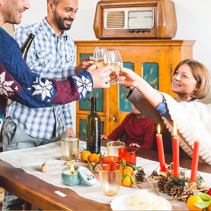 6 Pack Christmas Scented Candles with Natural Soy Wax, Long Lasting Aromatherapy Soy Candles for Home Scented, Christmas Candles Gift Set for Women & Friends