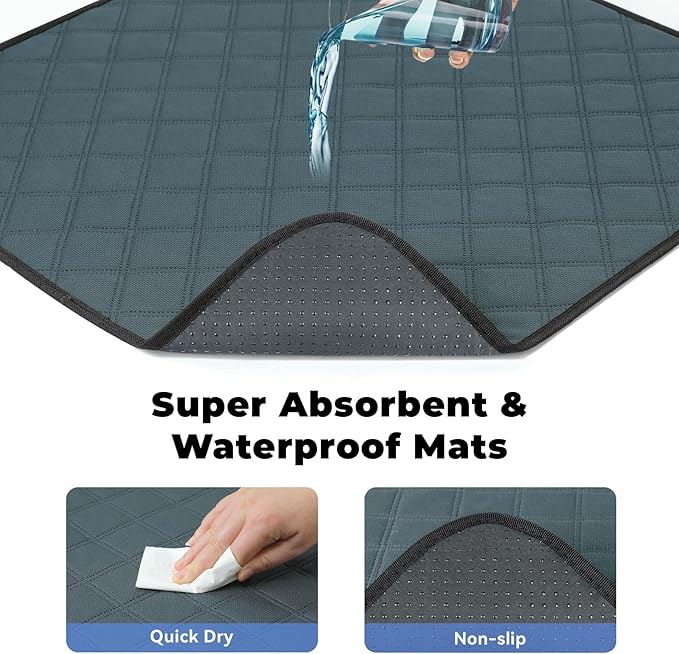 Dog Playpen with Washable Pee Pad, Puppy Pet Cat Playpen Small Dogs Tent Crate Indoor/Outdoor, Portable Pop Up Kennel with Carrying Case for Cats/Rabbits(Grey (29" x 29" x 17") with pad)