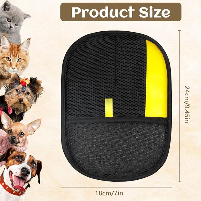 2 Pack Pet Hair Removal Gloves, Reusable Electrostatic Pet Hair Remover, Newly Upgraded Efficient Lint Remover Tool for Dog & Cat Hairfor Couch, Furniture, Car Seat, Carpet, Clothing