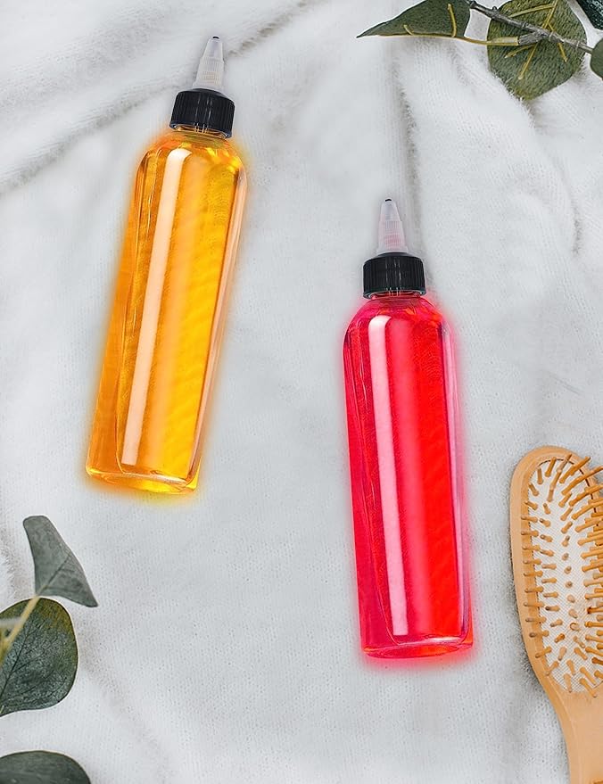 12 Pcs 8oz Plastic Squeeze Bottles with Twist Top Cap, 250ml Clear Dispensing Bottles, Empty Squirt Bottle for Liquids, Sauces, Arts, Crafts, Travel