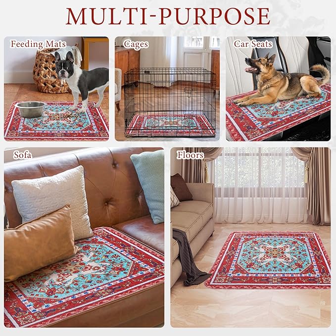 Homimp Washable Pee Pads for Dogs, 2 Pack Reusable Puppy Pads Waterproof, Absorbent and Leakproof Dog Pee Pads, Non Slip Puppy Training Pads, Pet Mat for Floor, Crate, Couch, Whelping,Brown, 18"x24"