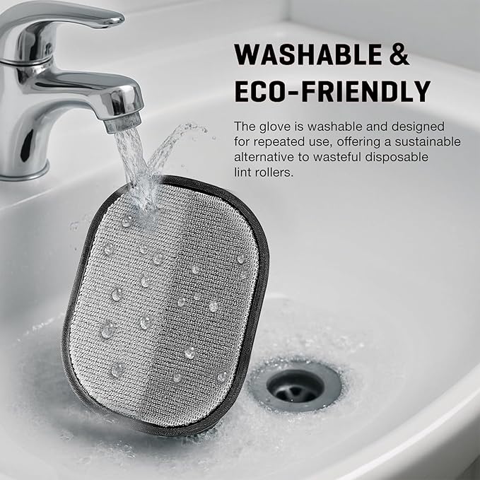 2Pcs Pet Hair Removal Glove for Dogs & Cats, Premium Thick Pet Hair Removal Brush Tool, Washable And Reusable for Bed Sheets, Sofas, Curtains, Car Seat