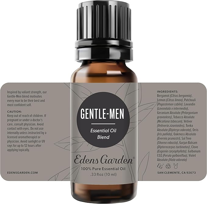Edens Garden Gentle-Men Essential Oil Blend- 100% Pure Premium Grade, Undiluted, Natural, Therapeutic, Aromatherapy, The Best for Diffusing, Skin, Candle, Laundry 10 ml (.33 fl oz)