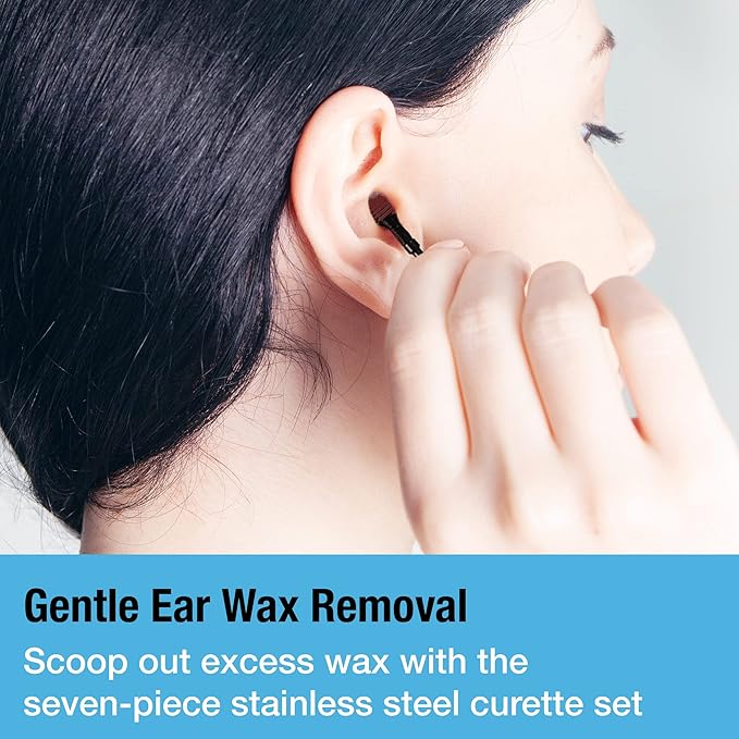 Ear Wax Removal Tool with Ear Camera by Tilcare - Ear Irrigation Flushing System for Adults & Kids - Perfect Ear Cleaning Kit - includes Basin, Syringe, Curette Kit, Towel and 30 Disposable Tips