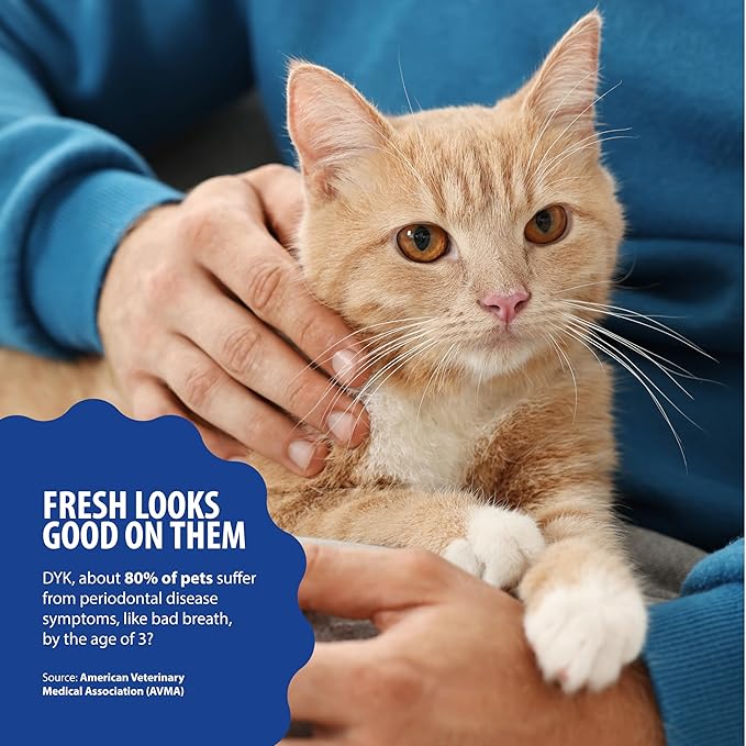 Dental Fresh Cat Water Additive, Tuna Flavor Dental Care – Easy Oral Care, Cleaner Teeth, Fresh Breath and Tartar Support for Cats