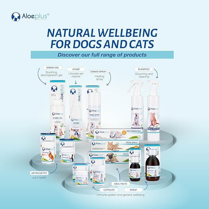 Otorì Cat and Dog Ear Cleaner 125ml - Ear Drops for Dogs and Cats, 100% Natural Organic Aloe Arborescens, Tea Tree Oil, Soothing and Emollient, Against Dog Itching, Mites, Wax