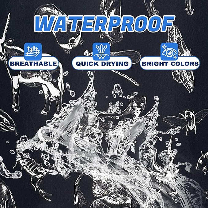 Animal Silhouettes Laundry Basket Oxford Cloth Funny Laundry Hamper With Handle Foldable Portable Clothes Storage Basket 18.9 X 16.5 In Storage Bag For Laundry Room/Bathroom/Bedroom/Dormitories