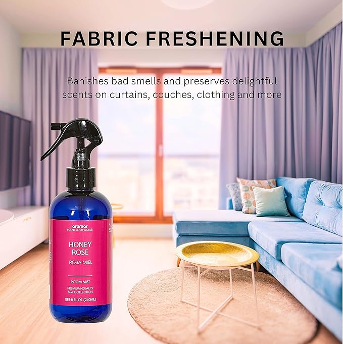 Aromar Essential Room Mist and Fabric Spray with Natural Freshener Aromatherapy for a Fresh and Rejuvenated Home 8 oz Lavender Fields
