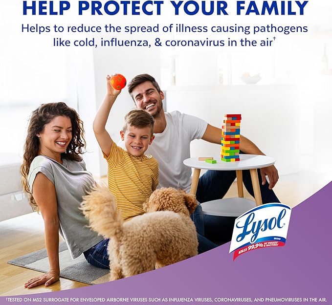 Lysol Air Sanitizer Spray with Odor Eliminator for Home & Office, Sanitizing Spray, Air Freshener Alternative, Lavender Sky Scent, 10 oz (Pack of 3)