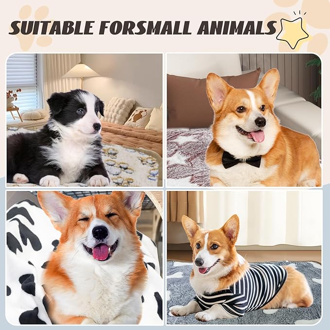 6 Pcs Washable Guinea Pig Blankets Absorbent Small Animal Fleece Bedding Cage Liners Reusable Pet Pee Pad Sleep Mat Pad Cover for Hamster Ferret Rabbit Chinchilla Hedgehog (24" x 35")