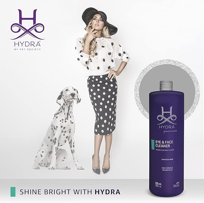 Hydra Professional Face and Eye Cleaner for Dogs and Cats, No-Rinse Pet Cleaner for All Breeds and Coat Types