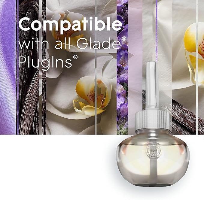 Glade PlugIns Refills Air Freshener, Scented and Essential Oils for Home and Bathroom, Lavender & Vanilla, 3.35 Fl Oz, 5 Count