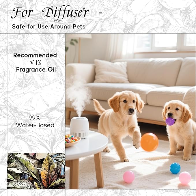 HIQILI Sweet Tobacco Fragrance Oil for Home Essential Oil Diffuser, Candle, Soap, Perfume & Body Scrubs Making, Rich Scent - 1 Fl Oz