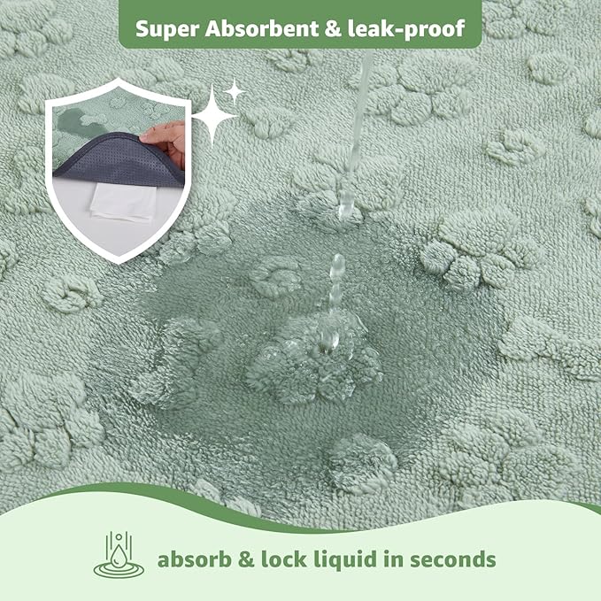 LOOBANI Washable Pee Pads for Dogs: 2 Pack Super Absorbent Reusable Puppy Pads, Leakproof and Waterproof Dog Training Pads Whelping Pads for Potty, Floor, Crate, Couch Bed and Travel, 36"x48"