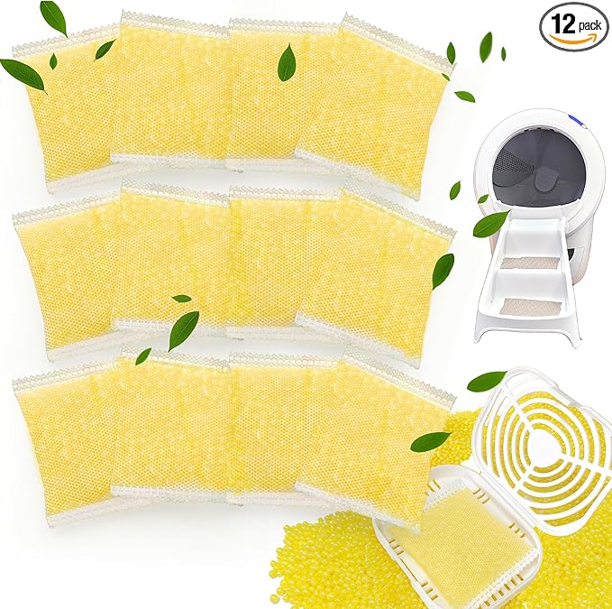 NewKe 12PCS Odor Remover Refills for Whisker OdorTrap Pod and for Litter-Robot, Cat Toilet Odor Eliminates Deodorizing Compatible with Traditional Litter Boxes, 12 Pack Litter Deodorizer, Pet Gift