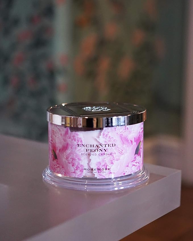 HomeWorx by SLATKIN + CO. 18 oz 4 Wick Candle- Enchanted Peony