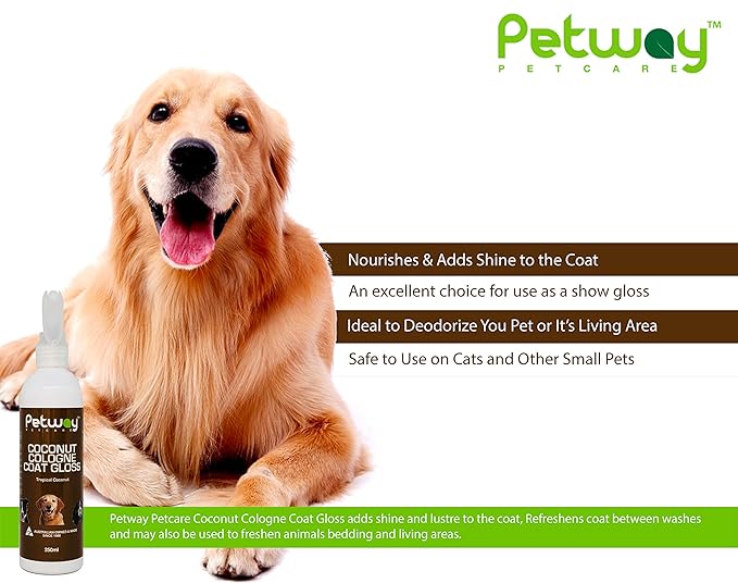 Petcare Coconut Dog Cologne, Natural Dog Cologne Spray with Coconut, Dog Deodorising Spray, Dog Odour Eliminator for Home, Dog Deodorant Spray for Smelly Dogs, Dog Grooming Spray, 250ml