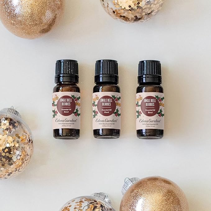 Edens Garden Jingle Bell Berries Essential Oil Blend- 100% Pure Premium Grade, Undiluted, Natural, Therapeutic, Aromatherapy, The Best for Diffusing, Candle, Laundry, Humidifiers 10 ml (.33 fl oz)