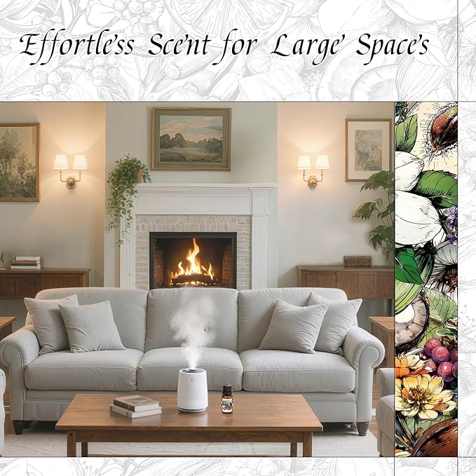 HIQILI Diffuser Oil for Humidifier & Reed Diffusers, Suitable for Home and Other Scenarios, Long Lasting Scent - Misty Cedar, 0.34 Fl Oz