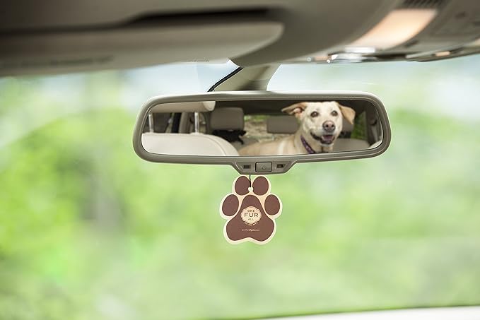 One Fur All Pet House Car Air Freshener - Vanilla Sandalwood Pack of 4 - Non-toxic Car Air Freshener - Pet-Friendly Air Freshener For Small Spaces & Car - Hanging Odor Eliminating Air Freshener