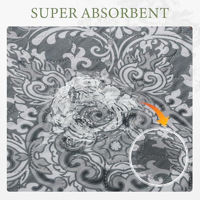 Homimp Washable Pee Pads for Dogs, 2 Pack Reusable Puppy Pads Waterproof, Absorbent and Leakproof Dog Pee Pads, Non Slip Puppy Training Pads, Pet Mat for Floor, Crate, Couch, Whelping,Grey, 36"x36"