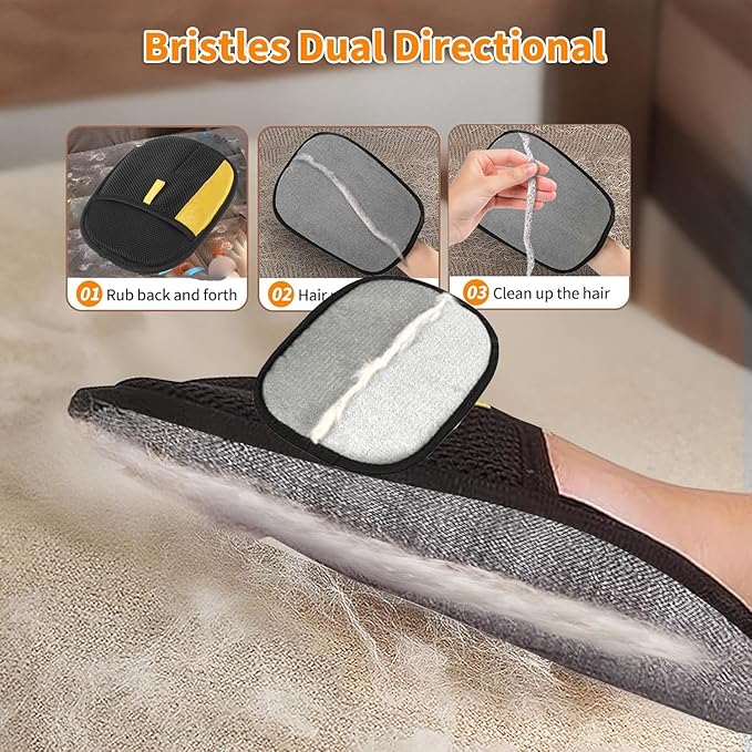 1Pc Grooming Deshedding Brush, 1Pc Pet Hair Removal Glove for Cats & Dogs, Deshedding Dog Brush Pet Hair Removal Tool Double-Sided for Couch, Clothing, Carpet, Car Seat