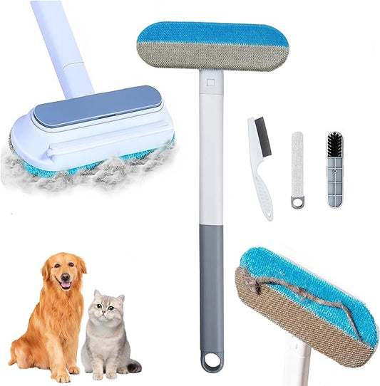 4 in 1 Pet Hair Remover for Furniture, Multifunctional Pet Hair Removal Brush Reusable Pet Hair Remover Tool 2025 New Pets Hair Remover for Couch Carpets, Clothes, Bedding, Window