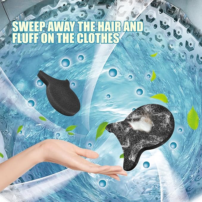 4 Pieces Pet Hair Remover for Laundry, Reusable Dog Hair Remover for Laundry, Lint & Hair Catcher for Clothes, for Washing Machines, Dryers, Bedding and Clothing-H