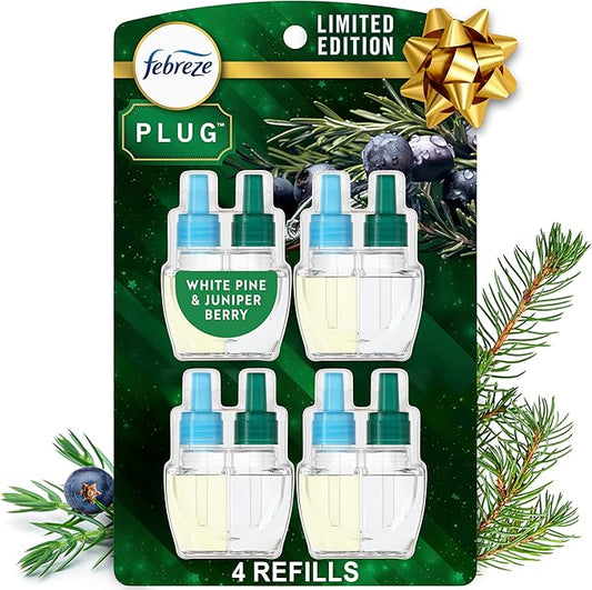 Febreze Plug In Air Freshener Scented Oil Refill Pine & Berry, 4ct
