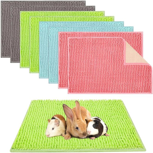 Barydat 8 Pcs Guinea Pig Cage Liner for Guinea Pig Cage Bedding Reusable Rabbit Mat Pad Washable Training Pad Animal Sleeping Bedding Mat