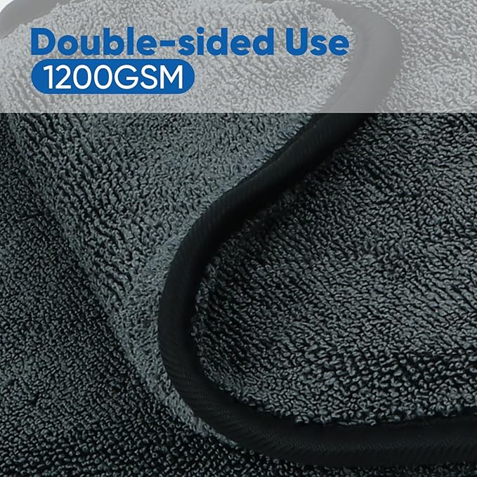HOMEXCEL Car Drying Towel (36"x 24"), 1200GSM Ultra Absorbent Car Cleaning Cloth, Streak-Free Microfiber Drying Towel, Great for Cars, Trucks, SUVs, RVs, Motorcycles