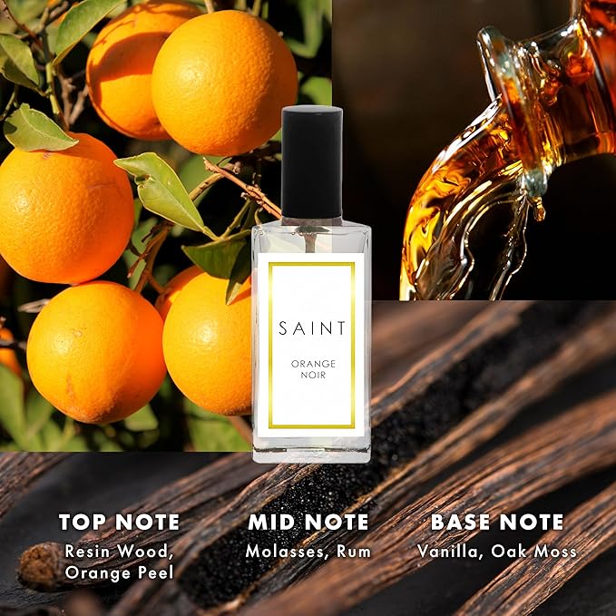 SAINT 100mL Room Spray - Aromatherapy Linen Spray - Relaxing and Calming Mist for Bed, Pillows, and Fabric - Air Fresheners for Home, Bedroom, or Bathroom, Orange Noir
