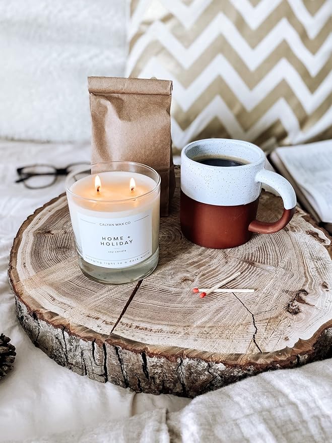 Calyan Wax Co. 2 Wick Candle, Home + Holiday Scented Candle, 37 Hour Burn Time, Aromatherapy Soy Candles, Non Toxic & Vegan Soy Wax, Glass Tumbler Scented Candles, 8.8oz