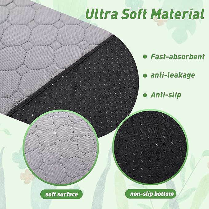 2 Pack Guinea Pig Cage Liners, 24'' X 72'' Washable Guinea Pig Pee Pads, Non Slip Reusable Super Absorbent Guinea Pig Training Mat Bedding Fleece for Small Animals Hamster Rabbit Chinchilla Rat