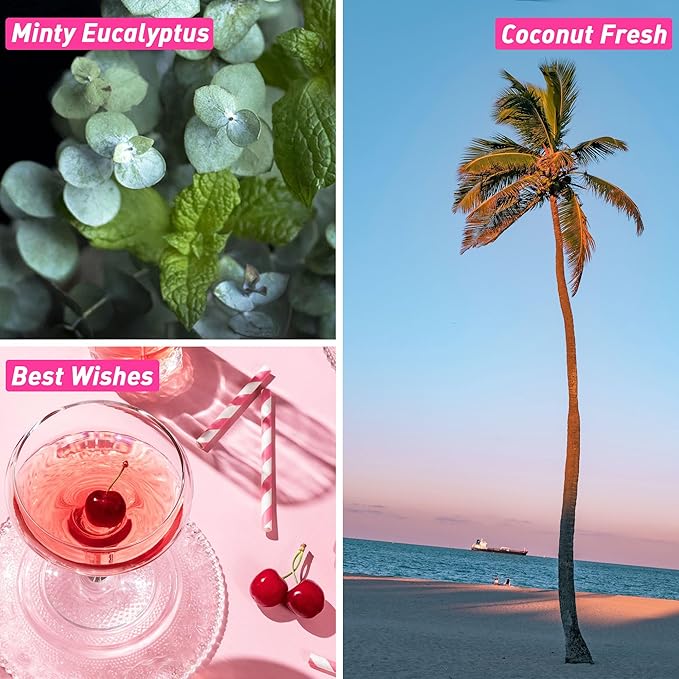 Fragrance Oils, ESSLUX Bath & Body Scented Essential Oils for Diffusers for Home, Premium Soap Candle Making Scents, Aromatherapy Oils Gift Set,10ml*6 - Coconut Fresh, Minty Eucalyptus, and More