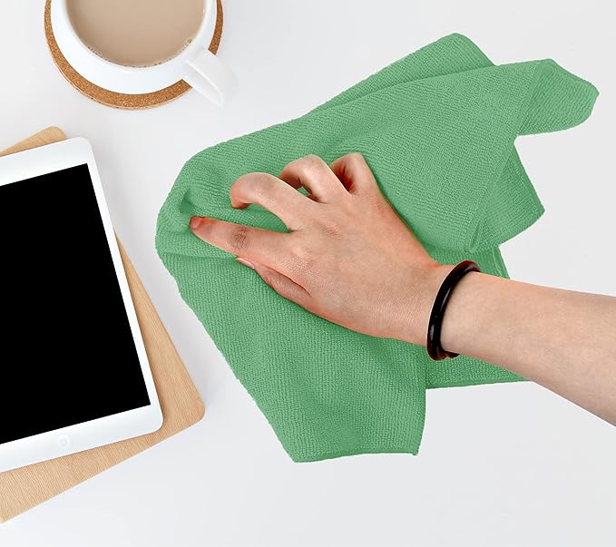 Avalon Towels Microfiber Cleaning Cloths (Value Pack of 36) Size 16" x 16", Highly Absorbent, Lint Free, Reusable, Green