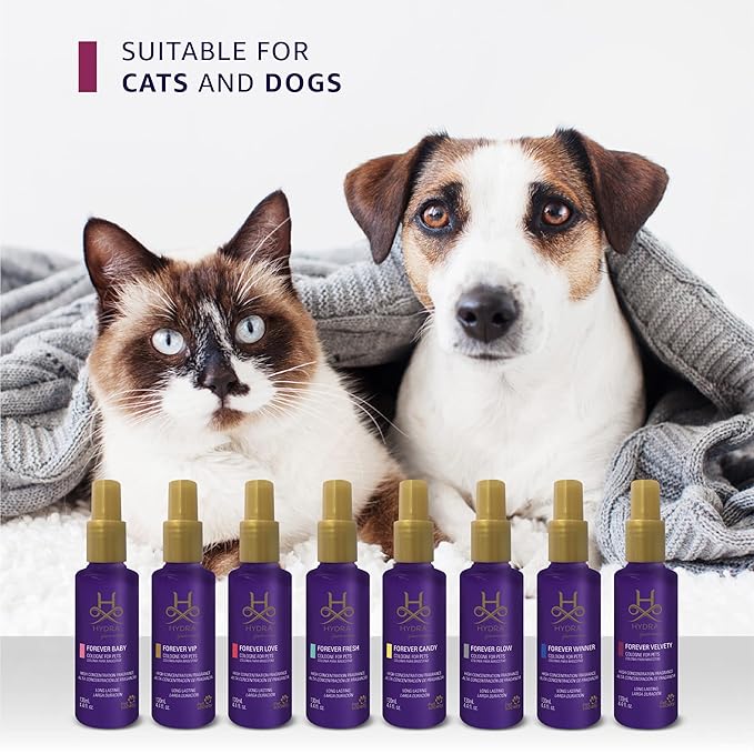 Hydra Groomers’ Forever Velvety Cologne, Cat and Dog Cologne Spray, 4.4 fl. oz.