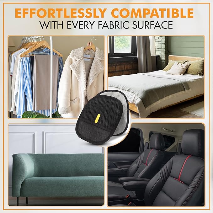 2 Packs Pet Hair Removal Glove – Electrostatic Pet Hair Remover Glove, Reusable Magic Brush Pet Hair Grooming Tool for Cats & Dogs, Furniture, Carpet, Clothing & Car Seat – Black