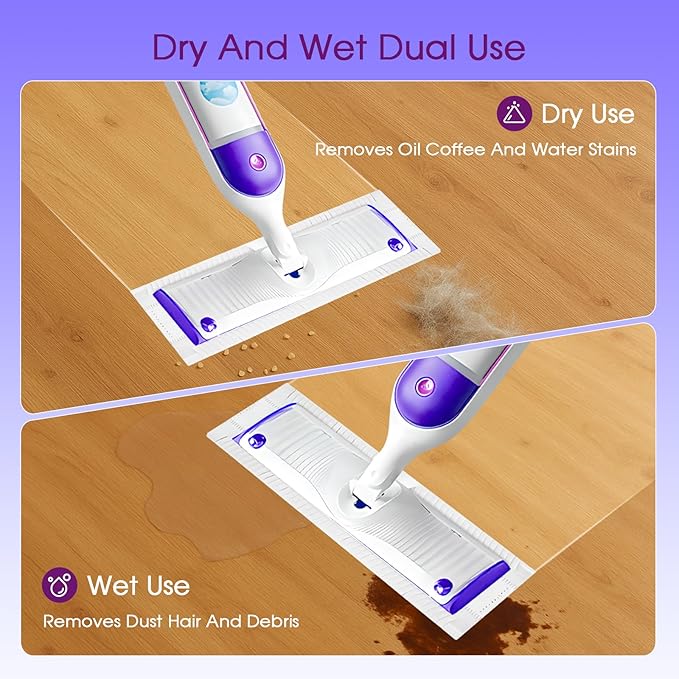 21 Pack Disposable Mop Pads Compatible with Swiffer PowerMop, Replacement for Swiffer Power Mop Refills, Super Absorbent & Scrubbing Power, Dry&Wet Use for Wooden Floors Tiles & Hard Surfaces Cleaning