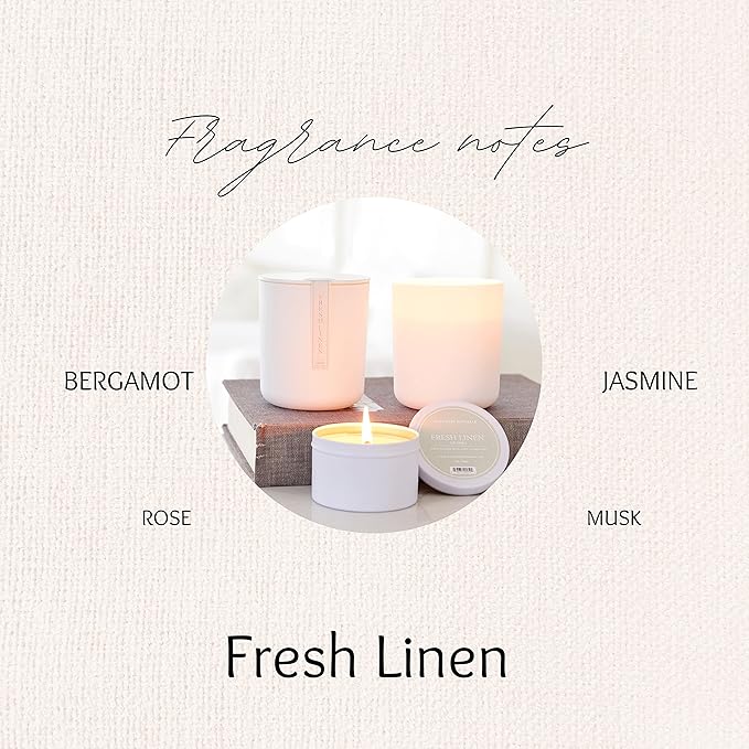 Hillhouse Naturals 1 liter Fresh Linen linen Mist. Aromatherapy Spray for Relaxation and Sleep. With scents of lemon and orange interwoven with bergamot, rose, jasmine and musk. Made in the USA