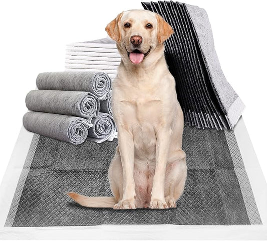 Fhiny Pee Pads for Dogs, 24" x 36" 20 PCS Extra Large Disposable Puppy Pads Leak-Proof Super Absorbent Charcoal Potty Training Pad with Quick-Dry Surface for Dogs Puppies Cats Kittens or Small Pets