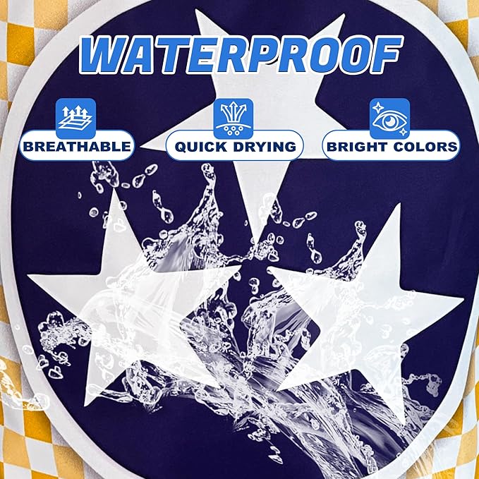 Tennessee State Flag Laundry Basket Oxford Cloth Laundry Hamper With Handle Foldable Portable Clothes Storage Basket 18.9 X 16.5 Inch Storage Bag For Laundry Room/Bathroom/Bedroom/Dormitories