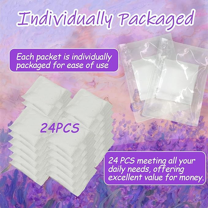 24 PCS Baking Soda Refills For Munchkin Nursery Fresheners, Lavender Scented Deodorizers Odor Absorber Compatible with Arm and Hammer Diaper Pail Deodorizing discs