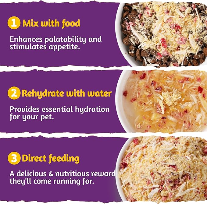 Just Try 8 OZ Cranberry Freeze Dried Cat & Dog Food Toppers Urinary Tract Cat Treats Mixers Low Calorie Chicken Egg Yolk High Protein for Kidney Bladder UT Support