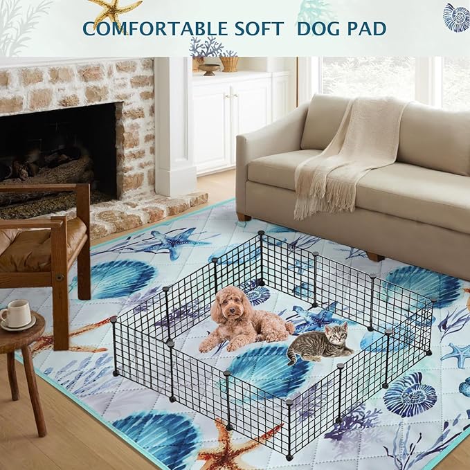 IEUUMLER Washable Pee Pads for Dogs, 1 Pack Reusable Waterproof Puppy Pads, Non-Slip Super Absorbent Dog Training Pad for Playpen Crate Bed EU012