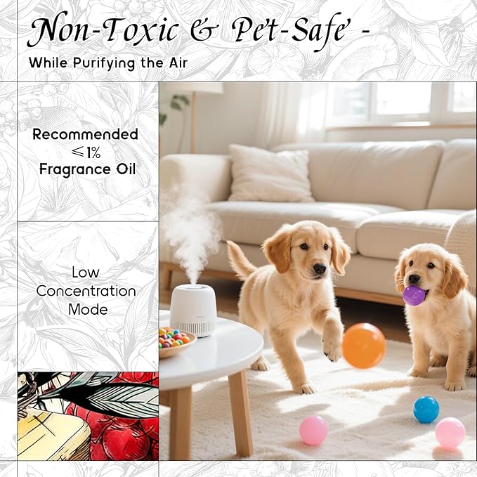 HIQILI Diffuser Oil for Humidifier & Reed Diffusers, Suitable for Home and Other Scenarios, Long Lasting Scent - English Pear & Freesia, 0.34 Fl Oz