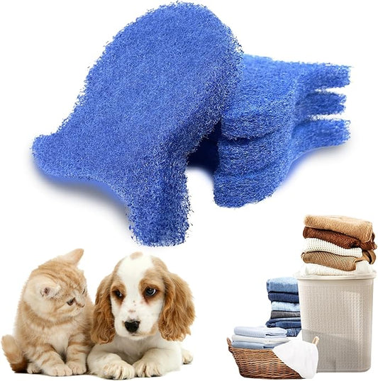 4 Pieces Pet Hair Remover for Laundry, Reusable Dog Hair Remover for Laundry, Lint & Hair Catcher for Clothes, for Washing Machines, Dryers, Bedding and Clothing-L